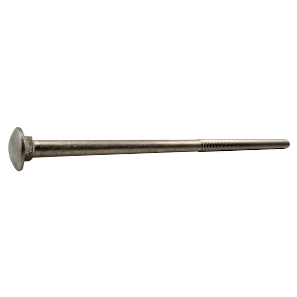Midwest Fastener Carriage Bolt, Square Neck, 13 (Coarse), 12 in L, 18-8 Stainless Steel, 5 PK 53555 - main